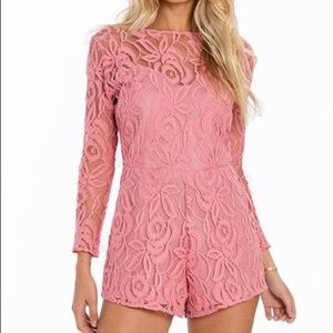 NWT pink lace romper